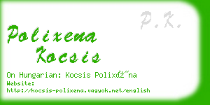 polixena kocsis business card